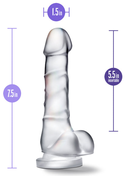 Blush B Yours Diamond Quartz Dildo with Suction Cup Base - Clear