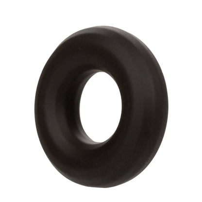 CalExotics Alpha Liquid Silicone Prolong Medium Ring - Black - Waterproof Enhancer