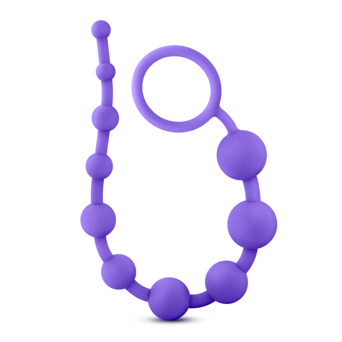 Blush Luxe Silicone 10 Beads – Purple – Graduating Anal Beads