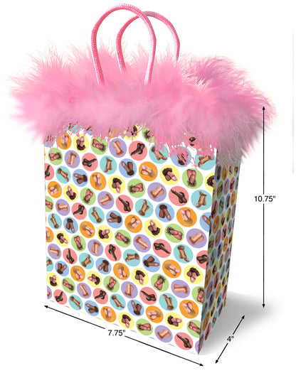 Little Genie Dirty Penis Gift Bag with Marabou Fringe – Multicolor