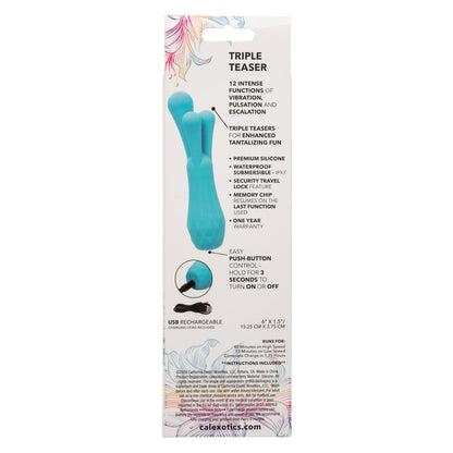 CalExotics Gia Triple Teaser Vibrator with 12 Functions – Blue