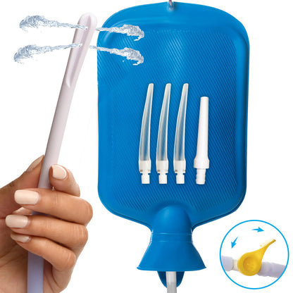 XR Brands Deluxe Shower Enema Kit – 1.85L Capacity – Blue