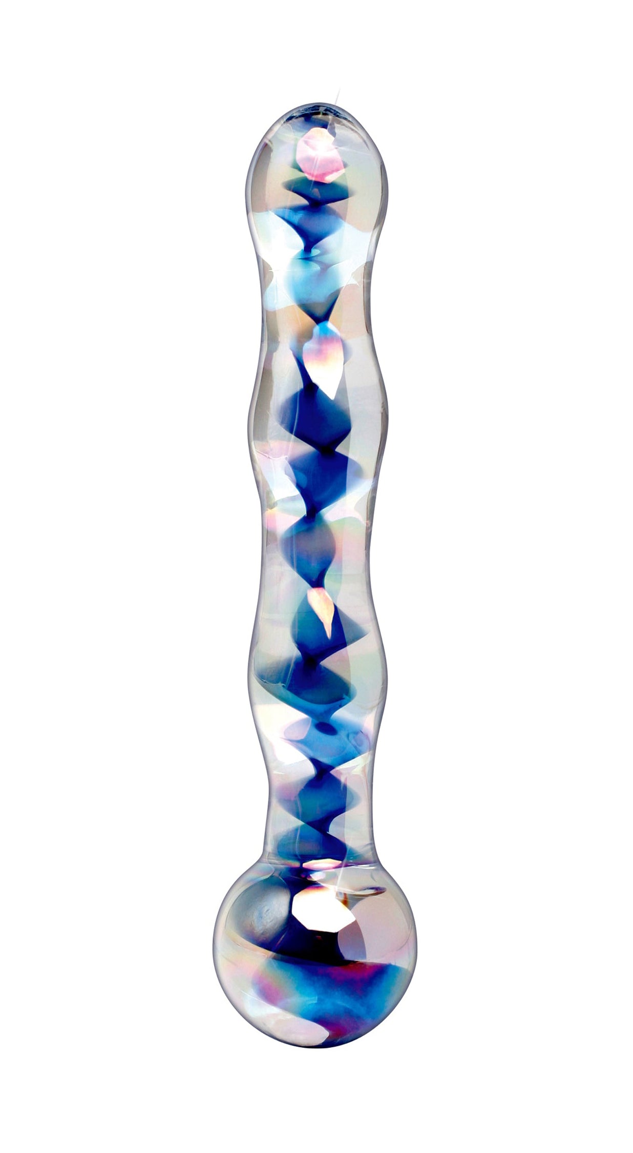Pipedream Icicles No. 8 Glass Massager – Clear/Blue