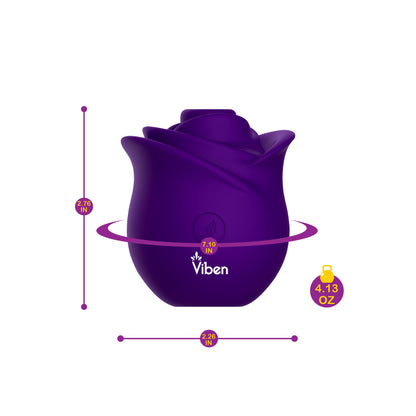 Viben Zen Rose Handheld Nipple and Clitoral Stimulator – Purple