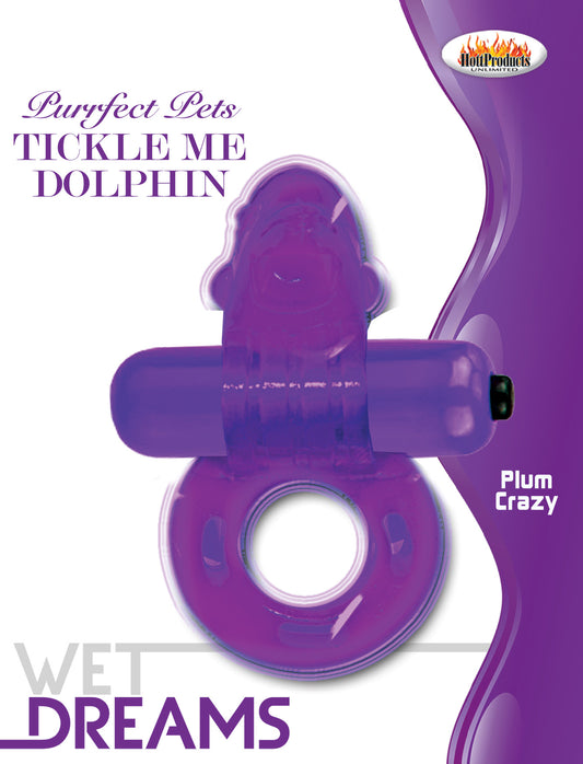Purrfect Pet Tickle Me Dolphin - Purple - Vibrating Bullet Toy