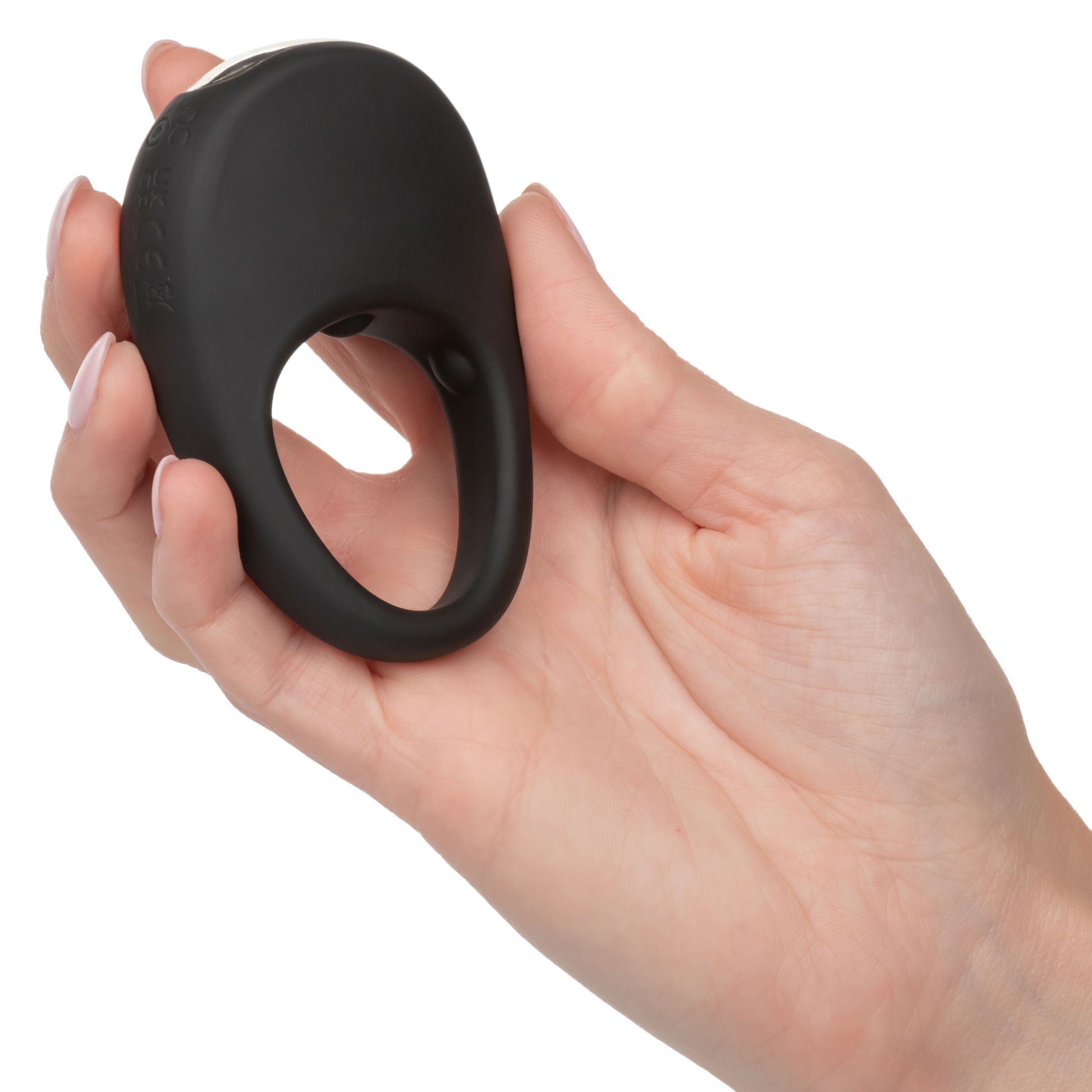 CalExotics Silicone Rechargeable Pleasure Ring - Vibrating Couples Enhancer - Black