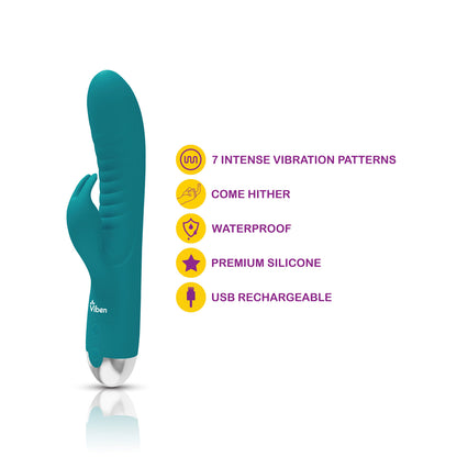 Viben Alluring Come Hither Rabbit G-Spot Massager – Blue