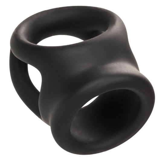 CalExotics Alpha Liquid Silicone Dual Cage and Ring - Black