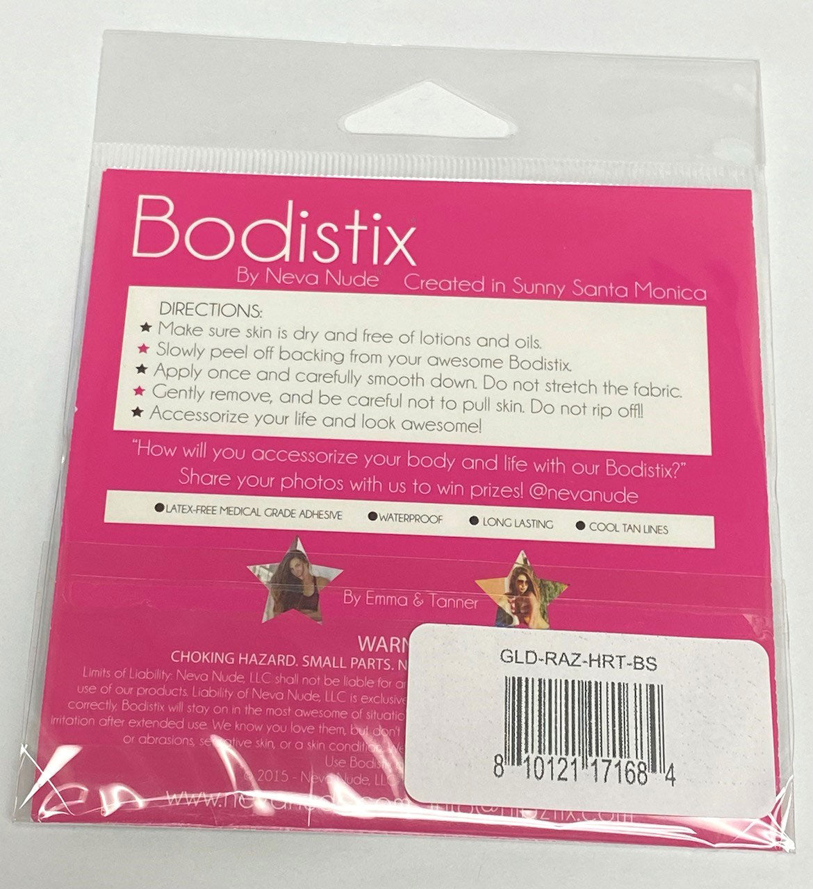 Neva Nude Razzle Dazzle Crystal Jewel Sparkle Body Stickers 6 Pk - Gold