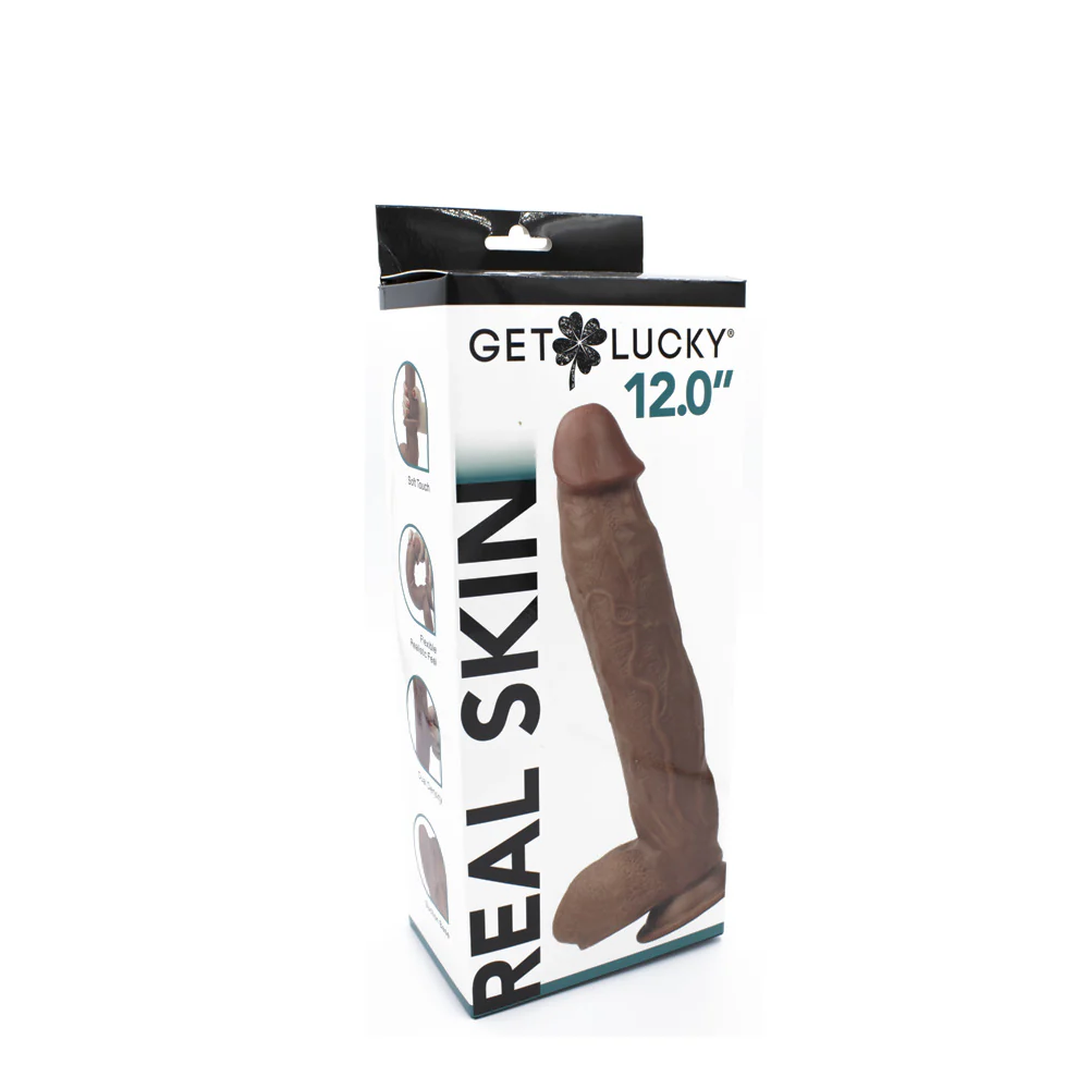 Real Skin 12 Dual Layer Dildo - Light Brown - Waterproof