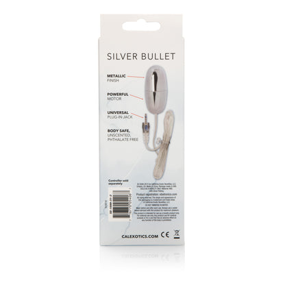 CalExotics Sterling Collection Silver Bullet – Vibrating Stimulator – Silver
