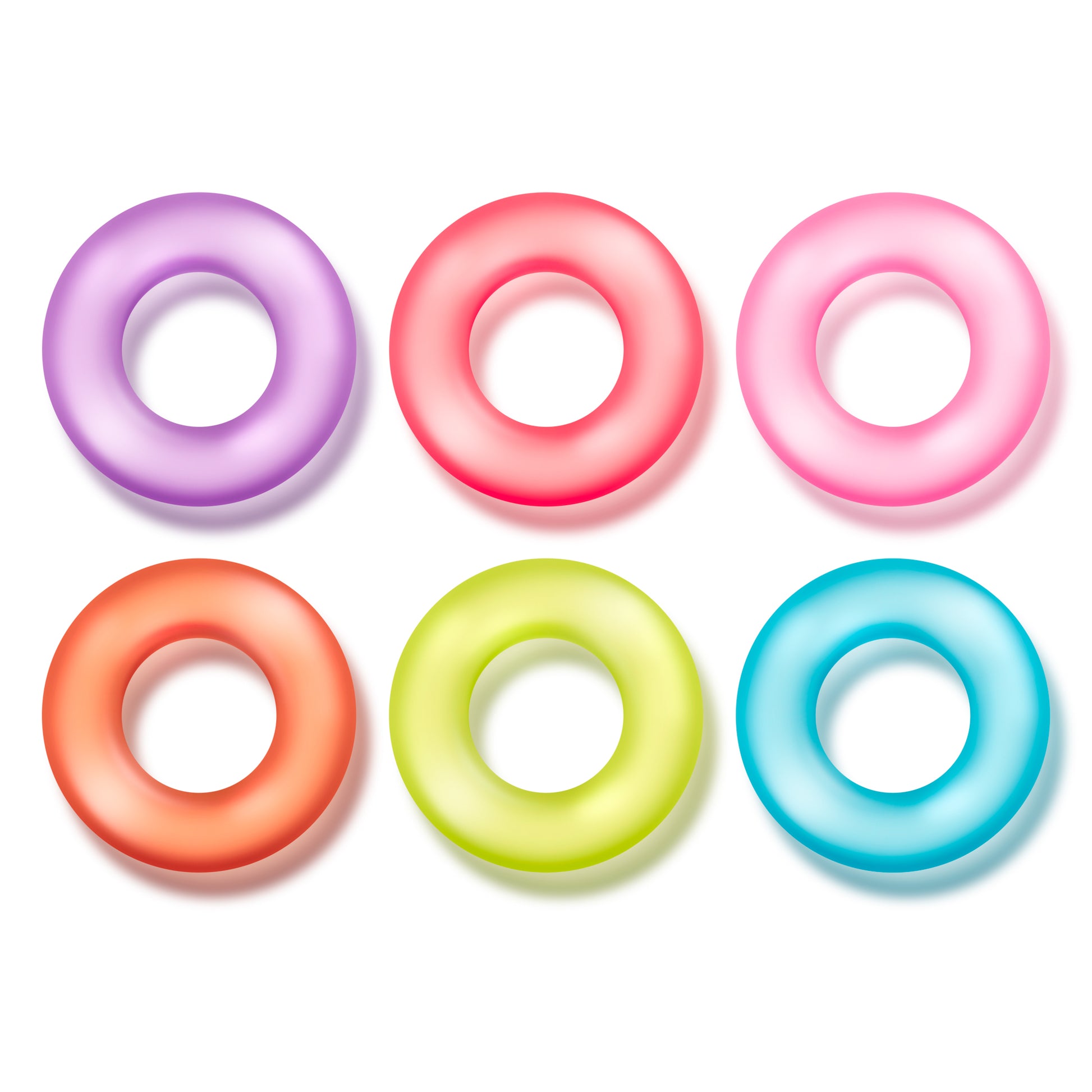 Blush King of the Ring Six Pack Cock Rings – Multi Color
