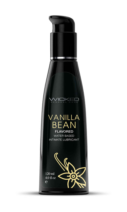 Wicked Aqua Vanilla Bean Flavored Water Based Intimate Lubricant - 4 Fl. Oz.