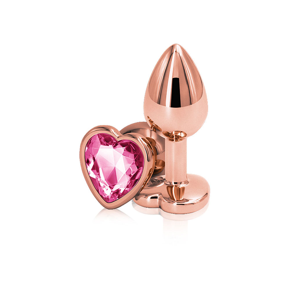 Rear Assets Rose Gold Heart Anal Toy – Small – Pink