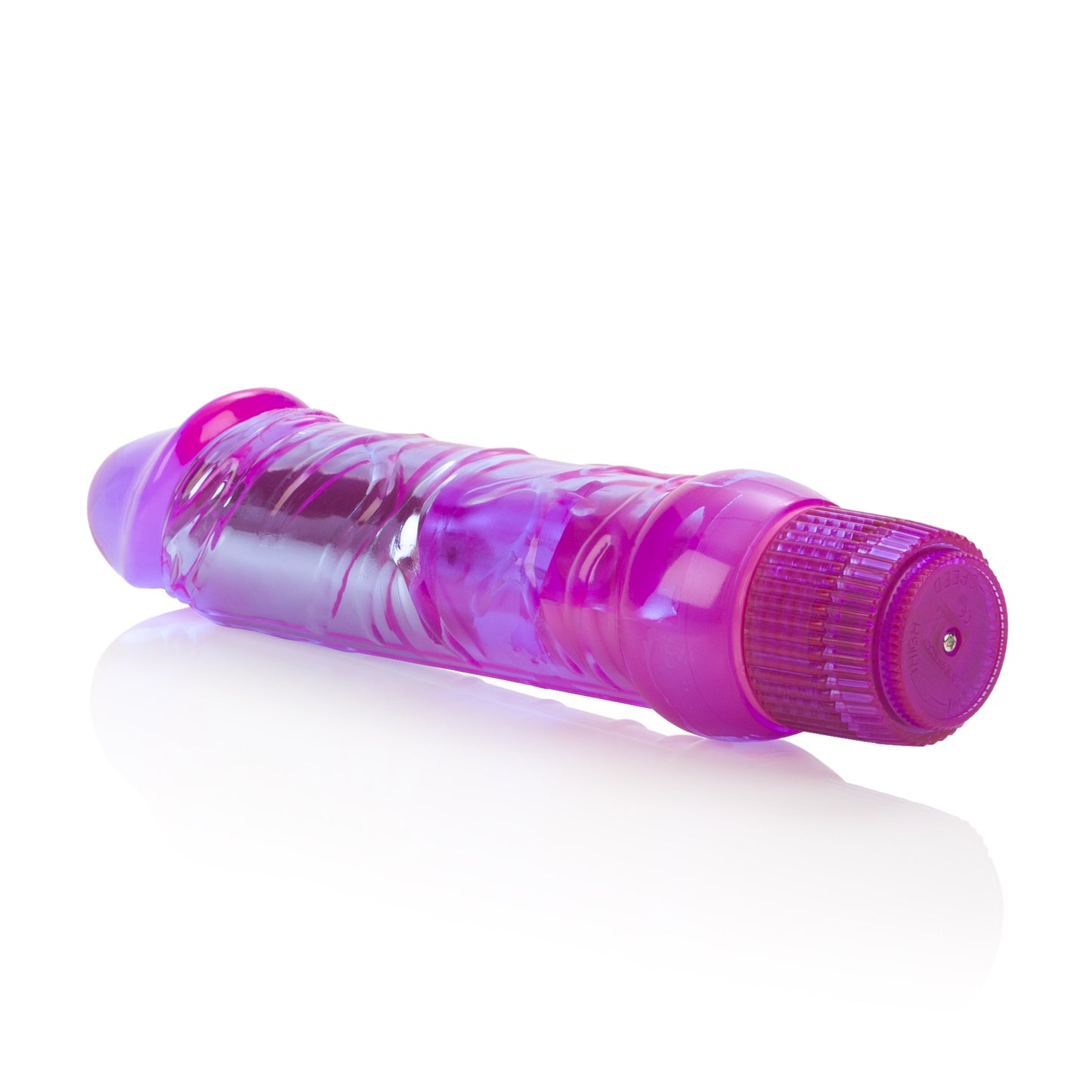 CalExotics Waterproof Crystalessence Gyrating Penis - Purple - Multi-Speed Vibrating