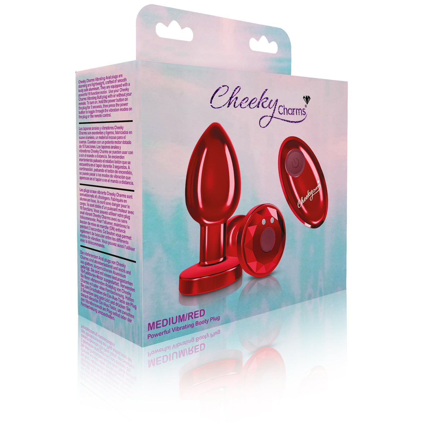Viben Vibrating Red Metal Remote Plug – Medium – Waterproof and Rechargeable