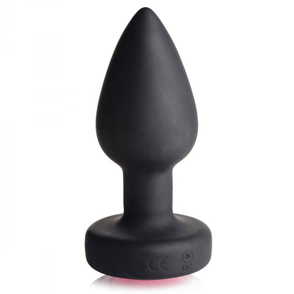XR Brands 28x Silicone Vibrating Anal Plug with Remote - Pink