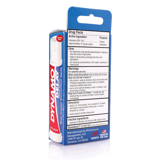Dynamo Delay Spray - Male Genital Desensitizer - 0.75 Fl Oz