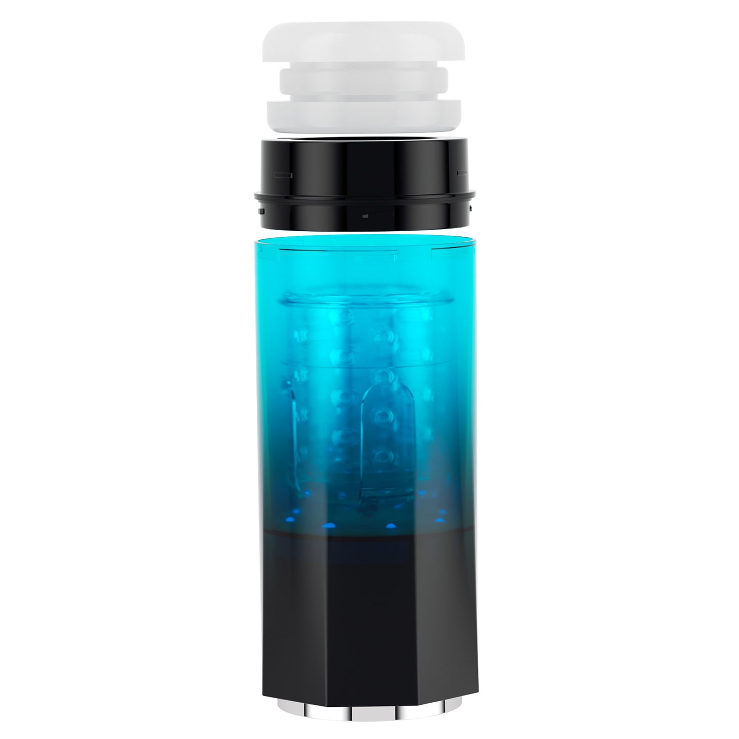 Adrian Water Spa Rotating Male Masturbator - Blue - 5 Rotating Modes - Waterproof