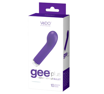 VeDO Gee Plus Rechargeable Mini Vibe - G-Spot Stimulator - Indigo