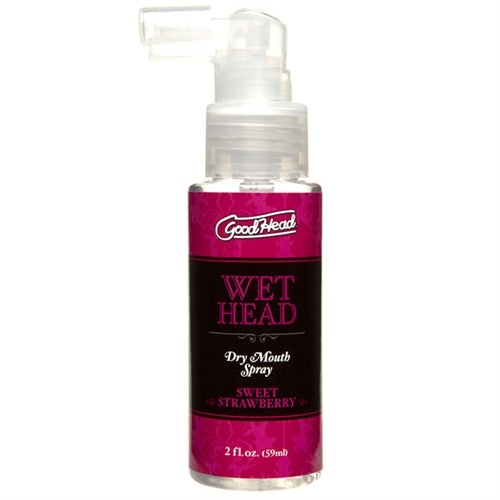 Doc Johnson GoodHead Wet Head Dry Mouth Spray – Strawberry Flavor, 2 Oz