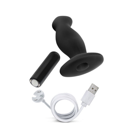 Anal Adventures Platinum Silicone Vibrating Prostate Massager 02 – Black