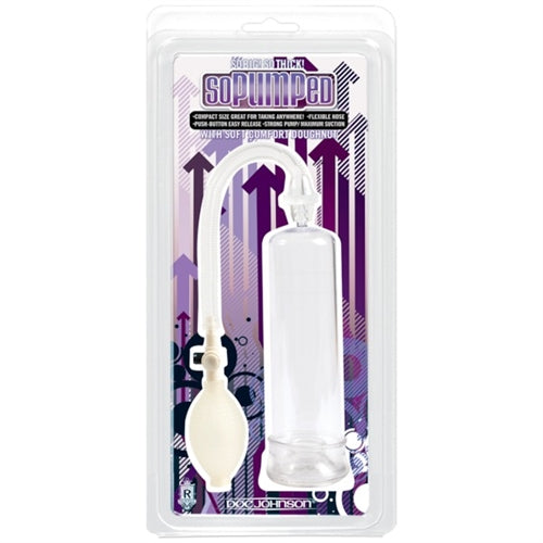 Doc Johnson So Pumped Penis Pump – Clear – Phthalate Free