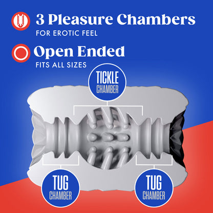Blush Rize Reakt Self-Lubricating Stroker - White - 3 Pleasure Chambers