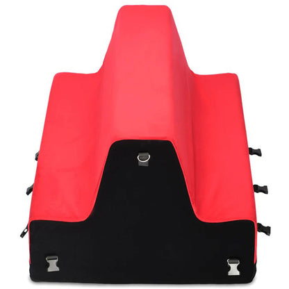 XR Brands Lover's Bondage Bench – Comfortable Bondage Bench with Multiple Attachment Points – Red