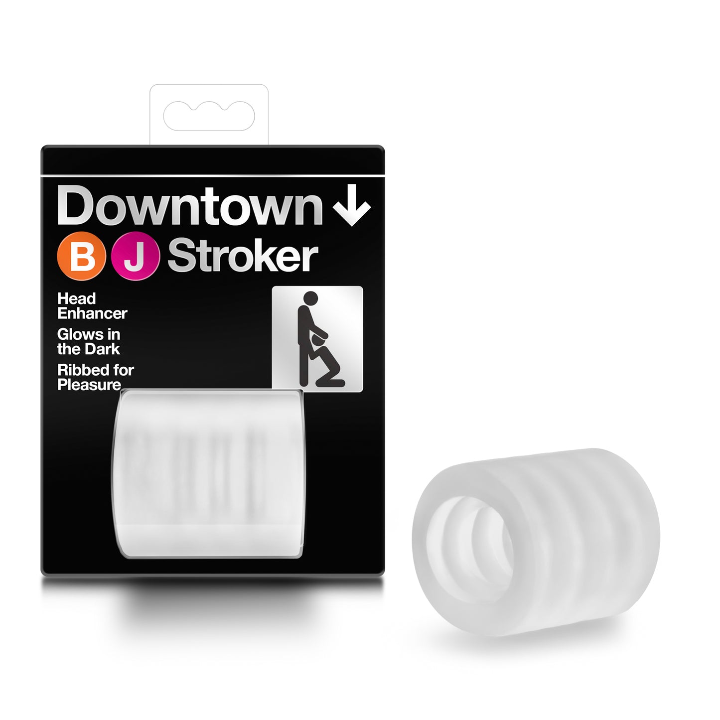 X5 Men Downtown BJ Stroker – Clear – Ribbed Mini Stroker