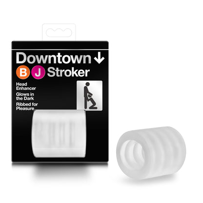 X5 Men Downtown BJ Stroker – Clear – Ribbed Mini Stroker