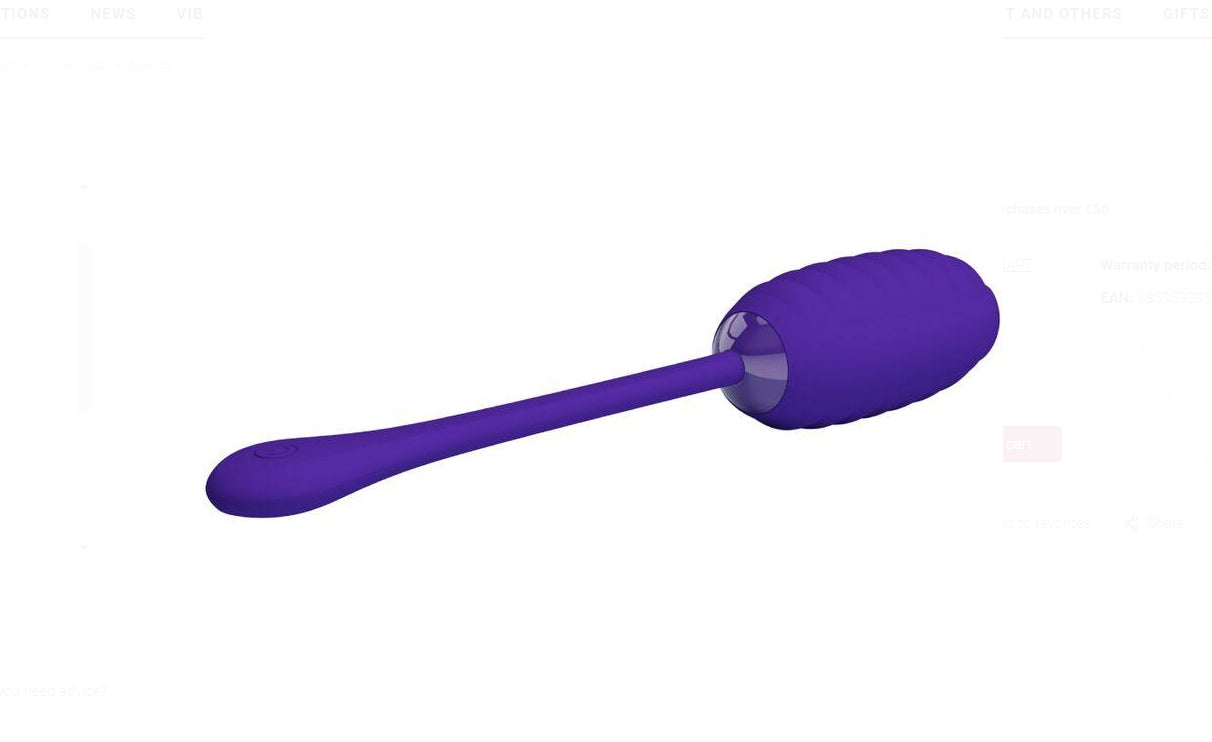 Kirk Rechargeable Vibrating Egg - Purple - 12 Vibration Settings