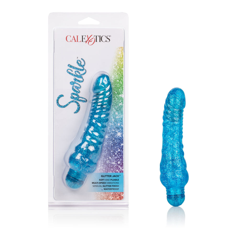 CalExotics Sparkle Glitter Jack Vibrator – Blue, Multi-Speed