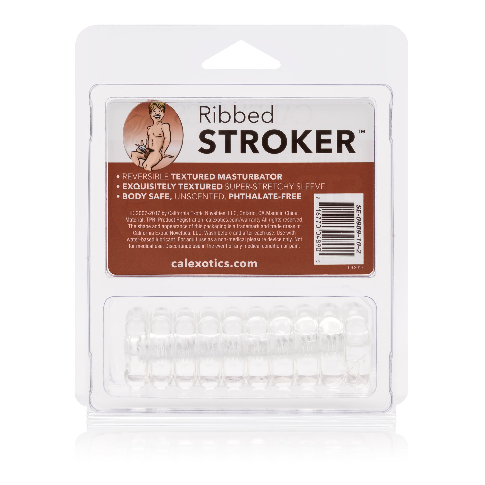 CalExotics Ribbed Stroker Masturbator – Gold – Phthalate Free