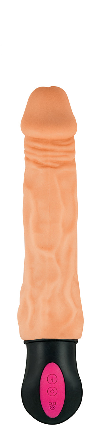 Natural Realskin Hot Cock #3 - Flesh - Bendable Vibrating Cock with Heating Function