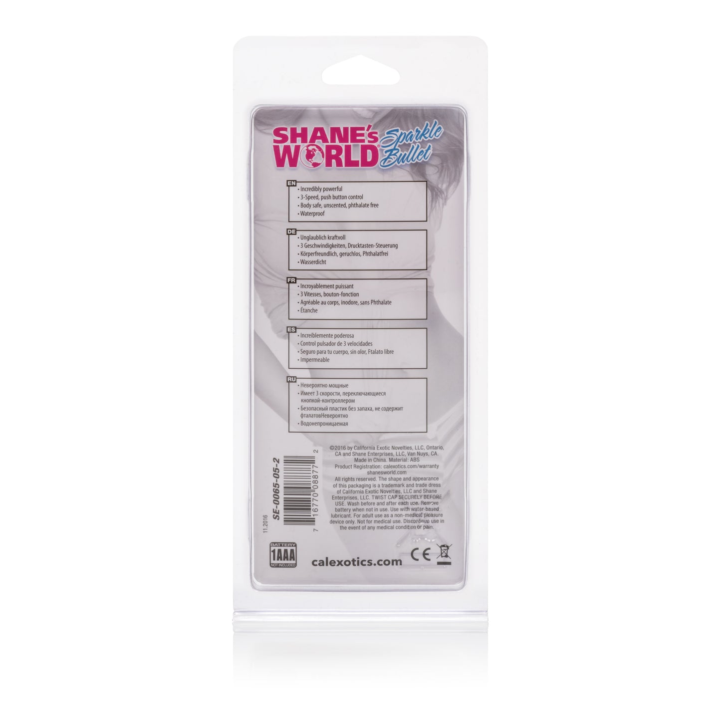CalExotics Shane's World Sparkle Bullet - Pink - Multi-Speed Waterproof Vibrator