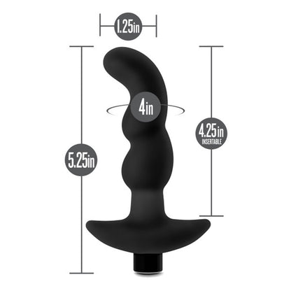 Anal Adventures Platinum Silicone Vibrating Prostate Massager 03 - Black