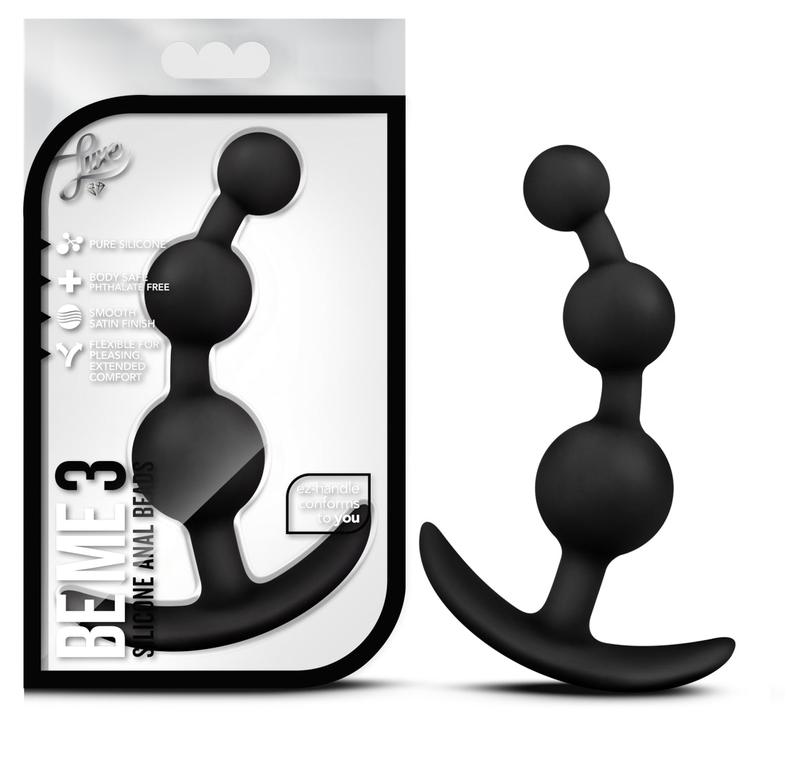 Blush Be Me 3 Anal Toy – Flexible Design, Waterproof, Black