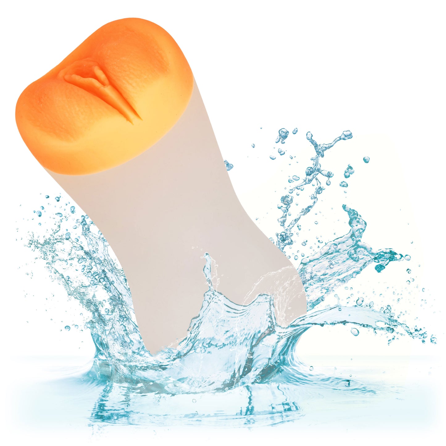 CalExotics Gripper Deep Pussy Grip - Closed Ended Heavy-Duty Masturbator - Orange