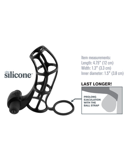 Pipedream Fantasy X-Tensions Deluxe Silicone Power Cage - Black