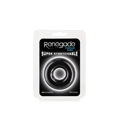 Renegade Fireman Ring – Large – Black – Soft Liquid Silicone