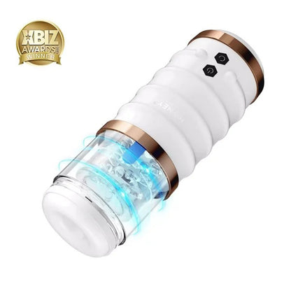 Honey Play Box Warrior Thrusting Male Masturbator – White