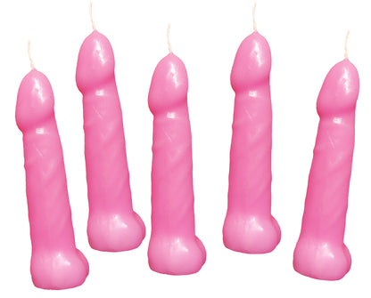 Hott Products Bachelorette Pecker Party Candles – Pink – 5 Pack