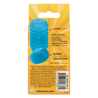 CalExotics Pop Sock Ribbed Stroker – Blue