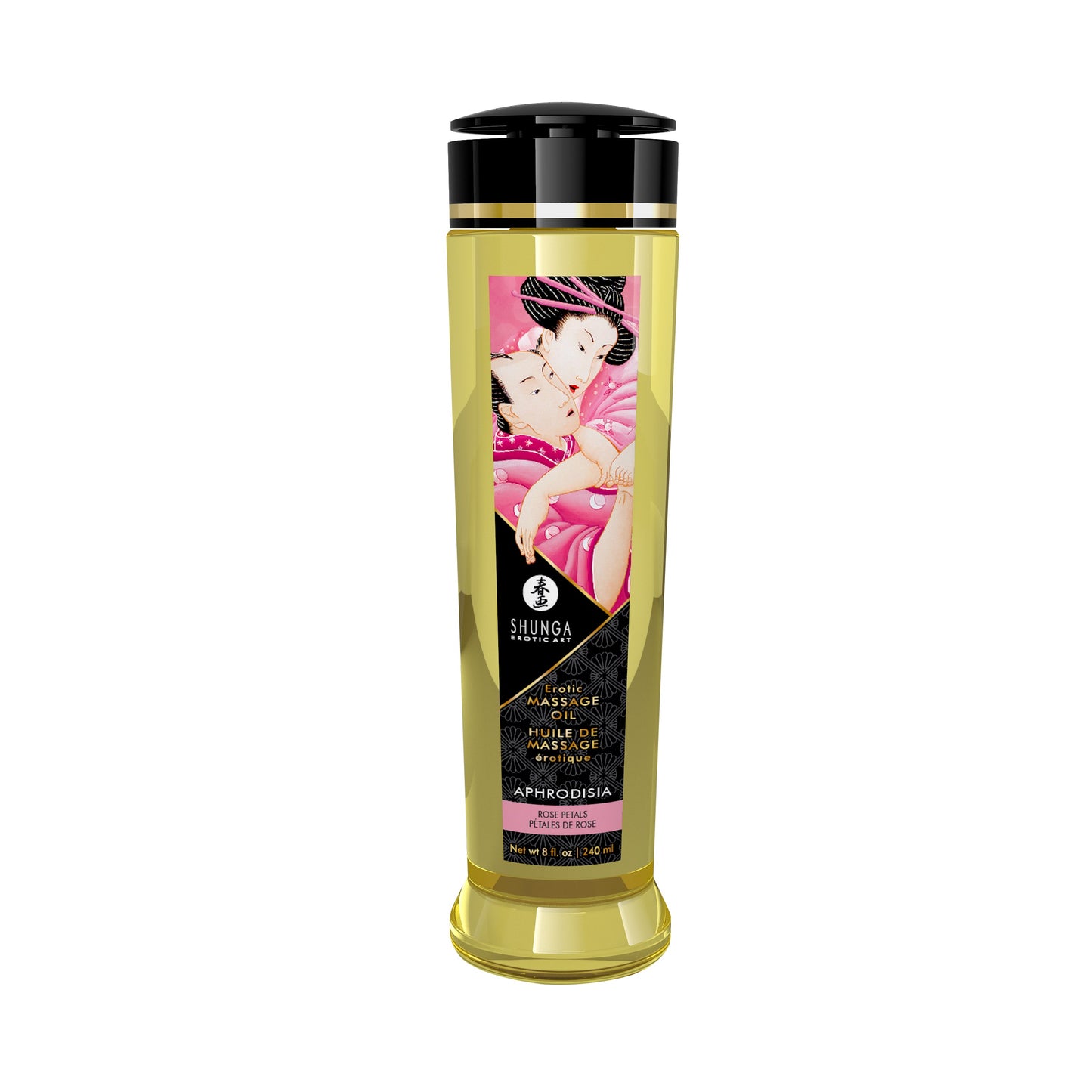 Shunga Aphrodisia Massage Oil – 8 Fl. Oz. – Rose Petals