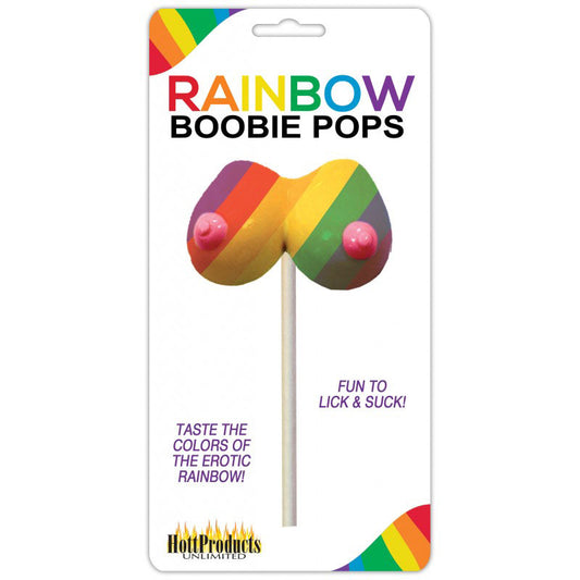 Hott Products Rainbow Boobie Pops - Fruity Lollipop - 1.48 Oz