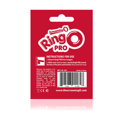 Ringo Pro LG Penis Ring – Red – Stretch-to-Fit Design