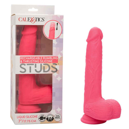 CalExotics Rechargeable Rumbling and Thrusting Silicone Stud - Pink