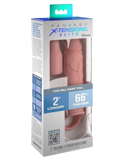 Fantasy X-Tensions Elite 6 Inch Extension With Strap - Beige