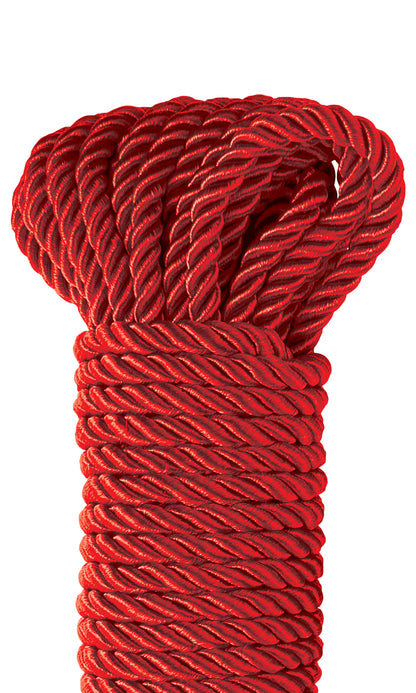 Pipedream Fetish Fantasy Series Deluxe Silky Rope - Red - 32 Feet Long